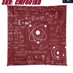E=m/c2 Red Comforter